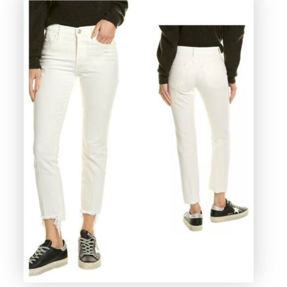 Frame Denim Le High‎ Straight Jean Au Natural Laskey White Women's Size 25